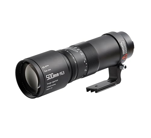 TTArtisan Teleobjetivo de Cuerpo metálico F6.3 de 500 mm Compatible con Montura Nikon F, Color Negro