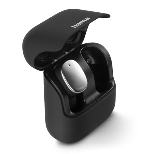 Hama | Auriculares Bluetooth (Control táctil, Resistente a Salpicaduras IPX5, Comandos de Voz, Batería Duradera) Color Negro