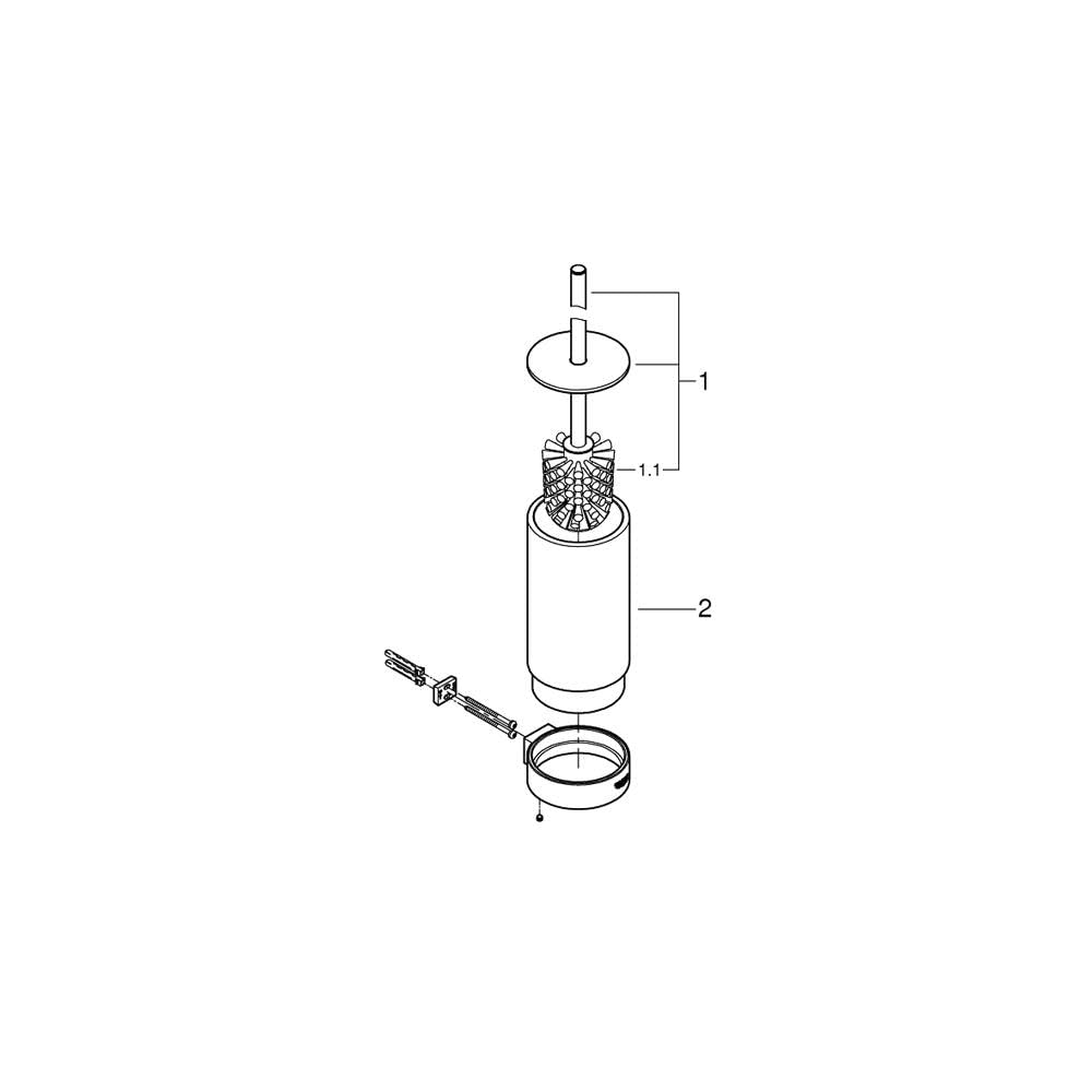 Grohe 41076000 - Selection Escobillero de Pared, Cromo