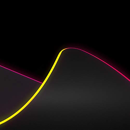 SteelSeries QcK Prism 3XL - Alfombrilla de ratón para juegos - Iluminación RGB de 2 zonas - Iluminación de eventos en tiempo real - Optimizada para sensores de juego - Tamaño 3XL (1220mmx590mmx2mm)