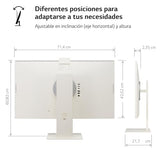LG 32SR85U-W - MyView Smart Monitor, 32 Pulgadas, 3840 x 2160 (Ultra HD 4K), Panel IPS, webOS 23, ThinQ App, Web CAM, Blanco