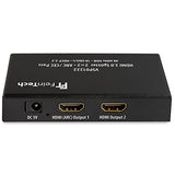 FeinTech VSP01222 - Divisor HDMI 2.0 (2 entradas, 2 salidas, escala ARC, pasaporte para receptor AV 4K, 60 Hz, HDR
