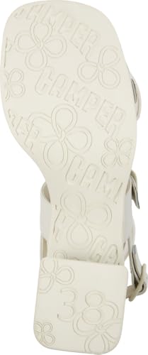 Camper Kora Sandal K201739, Sandalia de 2 Correas Mujer, Naturaleza Blanca 002, 38 EU