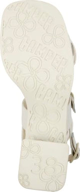 Camper Kora Sandal K201739, Sandalia de 2 Correas Mujer, Naturaleza Blanca 002, 38 EU