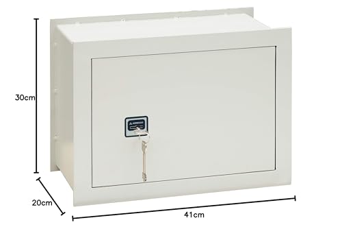 ARREGUI Ideal 5 271350 Caja Fuerte de Empotrar a Pared con Cerradura de Llave | Caja de Seguridad para Casa y Hogar | Fácil de Usar | 30 x 41 x 20 cm | 17 L