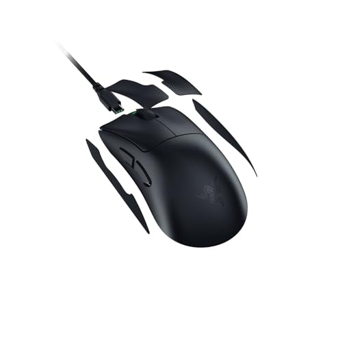 Razer DeathAdder V4 Pro - Ratón para Esports ergonómico inalámbrico y Ultraligero - 56g - 2,4 GHz Hyperspeed - Focus Pro 45K Sensor - 8K Hz Polling - Switches ópticos Gen-4 - PC/Mac | Negro