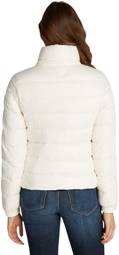 Tommy Hilfiger Cazadora acolchada Mujer Down Feminine Gloss ligera, Marfil (Ivory Petal), M