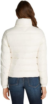 Tommy Hilfiger Cazadora acolchada Mujer Down Feminine Gloss ligera, Marfil (Ivory Petal), M