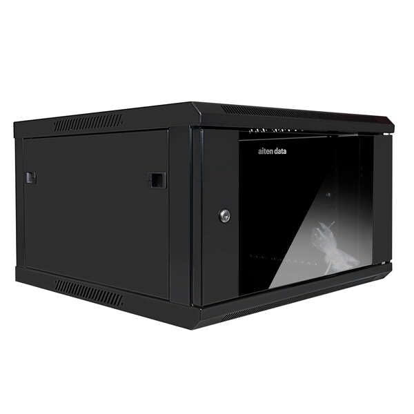 Aiten Data Armario Rack Mural 19" 15U Medidas 600 x 450 x 790 mm Montado. Incluye Tornillos de Montaje y 2 Llaves para Cerradura Frontal
