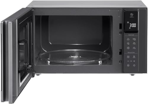 LG Microondas MS2595CIS con tecnología Smart Inverter 25 litros de capacidad, 1000 W, programas automáticos, niveles de potencia ajustables y función EasyClean, color plateado