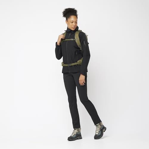 Salomon Quest Element Gore-Tex Botas de Senderismo de Piel para Mujer, Impermeable, Agarre Máximo, Zapatos Trekking, Ebony, 37 1/3