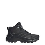 adidas Terrex Skychaser AX5 Mid Gore-Tex Hiking Shoes, Zapatos de Senderismo Mujer, Carbon/Core Black/Semi Flash Aqua, 40 2/3 EU
