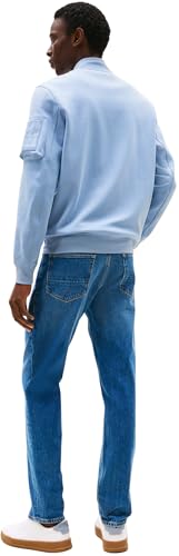 Tommy Hilfiger Cazadora bomber Hombre Essential con cremallera, Azul (Brisk Blue), L