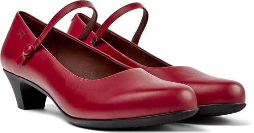Camper Helena Bajo 20202, Mary Jane Flat, Mujer, Rojo 093, 38 EU