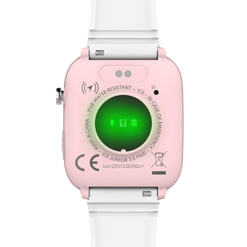 Ice-Watch - ICE smart junior 3.0 Find My Pink White - Reloj conectado geolocalizable rosa para Niña con Correa de silicona - 024549 (1.75 pulgadas)