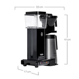 Moccamaster KBGT, Cafetera Filtro, Negro, Cafetera, Thermos, 1.25 Litros