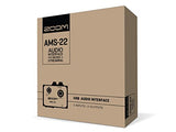 Zoom AMS-22 Interface de audio, 1 entrada XLR/TRS, entrada de línea estéreo, 2 salidas, loopback, monitorización directa, bus-powered, para grabaciones y streaming en PC, Mac, iOS y Android