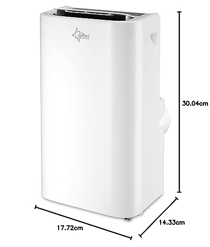Climatizador móvil SUNTEC Coolfixx 12000 BTU APP - Aire acondicionado móvil y silencioso con control Smart App - Deshumidificador para habitaciones de hasta 60 m2 - Refrigeración y calefacción móvil