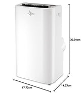 Climatizador móvil SUNTEC Coolfixx 12000 BTU APP - Aire acondicionado móvil y silencioso con control Smart App - Deshumidificador para habitaciones de hasta 60 m2 - Refrigeración y calefacción móvil