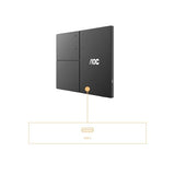 AOC 16T3EA Monitor Portátil 16" FHD, WLED, 60Hz, IPS, 4 ms GtG (1920x1080, Soporte Multiángulo, USB-C)