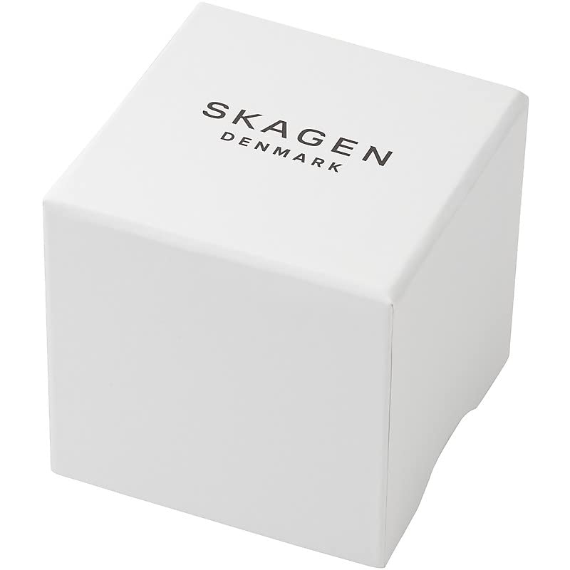 Skagen Signatur reloj para hombre, movimiento de cuarzo con correa de piel o acero inoxidable, Tono plata y azul, 40MM