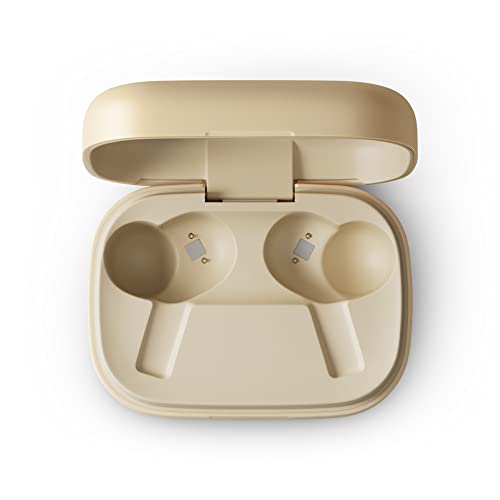 Bang & Olufsen Beoplay EX Auriculares Inalámbricos Bluetooth InEar con Cancelación de Ruido, 6 Micrófonos, Audífonos Impermeables para el Trabajo, Deportivo y Tiempo Libre Gold Tone