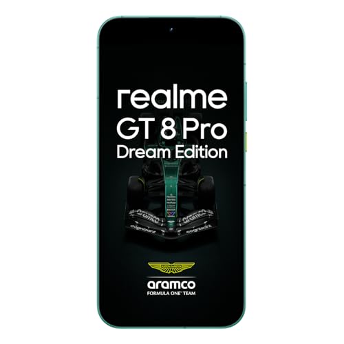 realme GT 8 Pro Smartphone 16GB+512GB, Sistema de cámara RICOH GR, Cámara con teleobjetivo ultranítida de 200 MP, Snapdragon 8 Elite Gen 5, Batería Titan de 7000 mAh, con adaptador, Aston Martin Verde