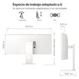 LG 40U990A-W.AEU, Monitor Gaming UltraWide, 40", Curvo 2500R, Panel Nano IPS, False (5121 x 2160), 120 Hz, Ultrapanorámico 21:9, FreeSync Premium, Blanco con Textura, DCI-P3 99%