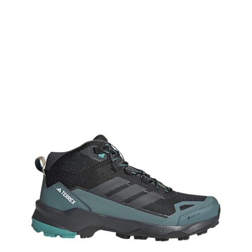 adidas Terrex Skychaser AX5 Mid Gore-Tex Hiking Shoes, Zapatos de Senderismo Hombre, Core Black/Carbon/Pure Teal, 42 EU