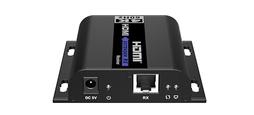 PremiumCord Extensor HDMI 4K hasta 120 m vía LAN, Over IP, Cat5/5E/6, UHD 4K 2160p 60Hz, Full HD 1080p, 4:4:4, HDMI 2.0, HDCP 2.2, Carcasa Robusta de Aluminio