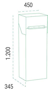 Arregui Multipack Base Doble Acceso EP3154 Individual de Acero para paquetería Grande, buzón, Recogida de Paquetes Trasera, Negro