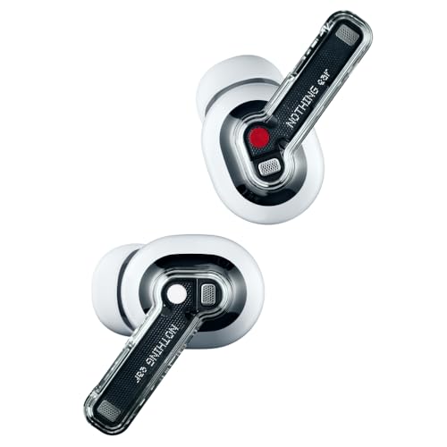 Nothing Ear Auriculares inalambricos Bluetooth con Integración de ChatGPT, Audio Hi-Res, Cancelación de Ruido Activa Inteligente, Ecualizador Avanzado y hasta 40,5 Horas de reproducción - Blanco