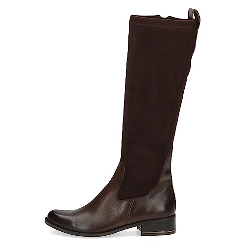CAPRICE 9-25514-41, Botas planas para Mujer, Marrón (Dk Brown Comb), 37 EU