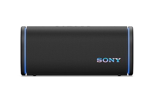 Sony ULT Field 5, Altavoz portátil Bluetooth Potente, 25 H de batería, 2 Modos ULT Power Sound, Resistente al Agua y al Polvo, 360 Luces, Correa Extraible para el Hombro, Compacto, Negro
