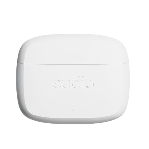 Sudio N2 Pro - Auriculares intraurales Bluetooth con ANC, conexión multipunto, IPX4 Resistente, Carga USB-C e inalámbrica, micrófono, Tiempo de reproducción de 30 Horas con Funda de Carga (Blanco)