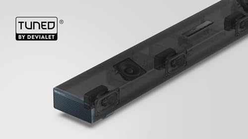 Sharp HT-SBW53121BK Soundbar 3.1.2 Dolby Atmos/DTS:X con subwoofer inalámbrico, Barra de Sonido Elegante y Potente con Altavoces Que emiten hacia Arriba, Sonido Envolvente 3D, P. Maxima 550w. Negro