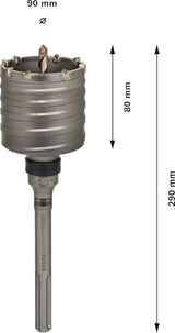 Bosch F 00Y 145 198 - Corona perforadora hueca SDS-max-9-90 x 160 x 290 mm (pack de 1)