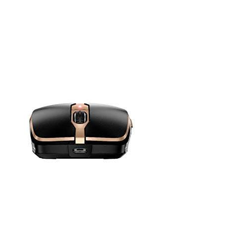 CHERRY DW 9000 SLIM, Set Inalámbrico de Escritorio, Distribución de Teclado Europeo (QWERTY), Bluetooth & 2.4 GHz RF, Teclas Silenciosas, Recargable, Negro/Bronce