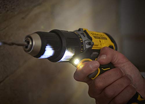 STANLEY SFMCD715D2K-QW Taladro Percutor V20 LI-Ion 18V Brushless con 2 Baterías 2Ah Inlcuye Cargador y Maletín