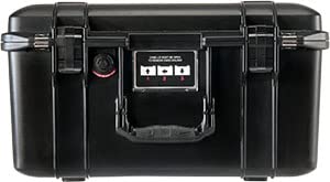PELI 1557 Air Maleta Protectora Ligera y estanca para Drones, Flashes, focos y Otros Equipos frágiles, 36L de Capacidad, Fabricada en EE.UU., con Espuma Personalizable, Color Negro