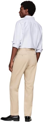 Tommy Hilfiger Pantalón Chino Hombre Tapered Fit, Beige (Batique Khaki), 32W/36L