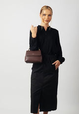 Carlheim, Gotland Genuine Leather collection, Grace Genuine Leather Handbag (Brown)