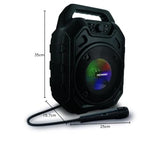 Metronic 477188 - Altavoz Bluetooth Potente 45W portatil, led Lights, toma USB, Micro-SD, AUX-IN, entrada para micrófono, micrófono incluido, radio FM, con asa ergonómica para fácil transporte