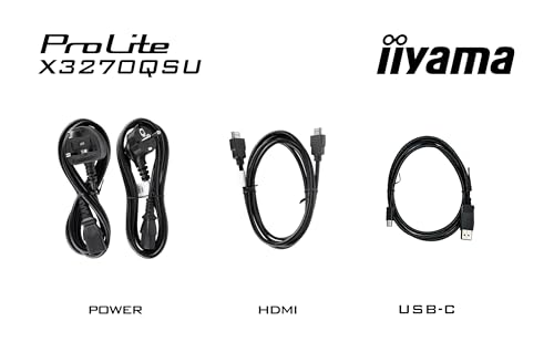 iiyama X3270QSU-B1 32" Panel IPS, 2560x1440, 250cd/m², 3ms, Altavoces, DisplayPort, 2xHDMI, USB 3X 3.2