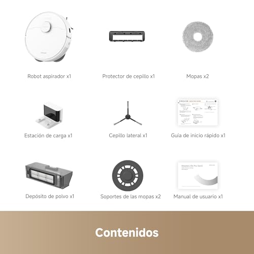 DREAME L10s Pro Gen 3 Robot Aspirador y Friegasuelos Inteligente, Succión Vormax de 13.000 Pa, Sistema de Fregado DuoScrub, Mopa con Elevación Automática de 7 mm, Alcanza lo Inalcanzable, 5.200 mAh