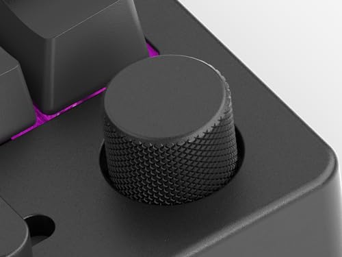 Glorious Gaming GMMK Macro Numpad - Cavo o wireless Bluetooth, alluminio premium, personalizz., cursore e manopola programmabili, RGB, switch lineari, 18 ABS Doubleshot Keycaps - Ardesia nera