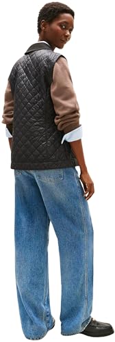 Tommy Hilfiger Chaleco Mujer Padded Nylon Slim Quilted Acolchado, Negro (Black), XL