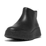 Fitflop Botines de Cuero F-Mode, Botas Cortas al Tobillo Mujer, Todo Negro, 38 EU