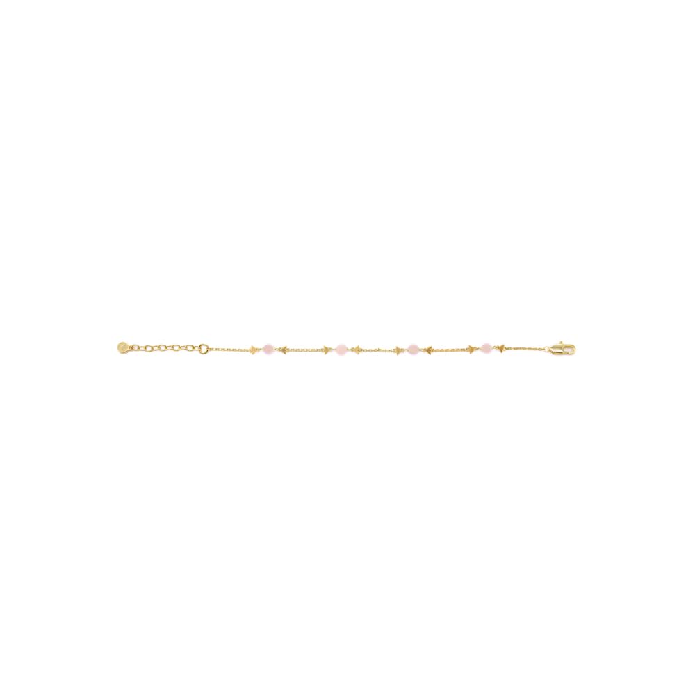 EMPORIO ARMANI Pulsera de mujer de acero inoxidable o latón con cierre de langosta en tono dorado, Amarillo dorado