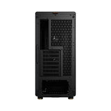 Fractal Design North Charcoal Black Tempered Glass Dark - Frente de Madera de Nogal - Panel Lateral de Vidrio - Incluye Dos Ventiladores Aspect PWM de 140 mm - Puerto USB Tipo C